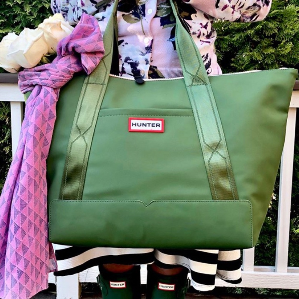 HUNTER Green Oversized Tote NWT